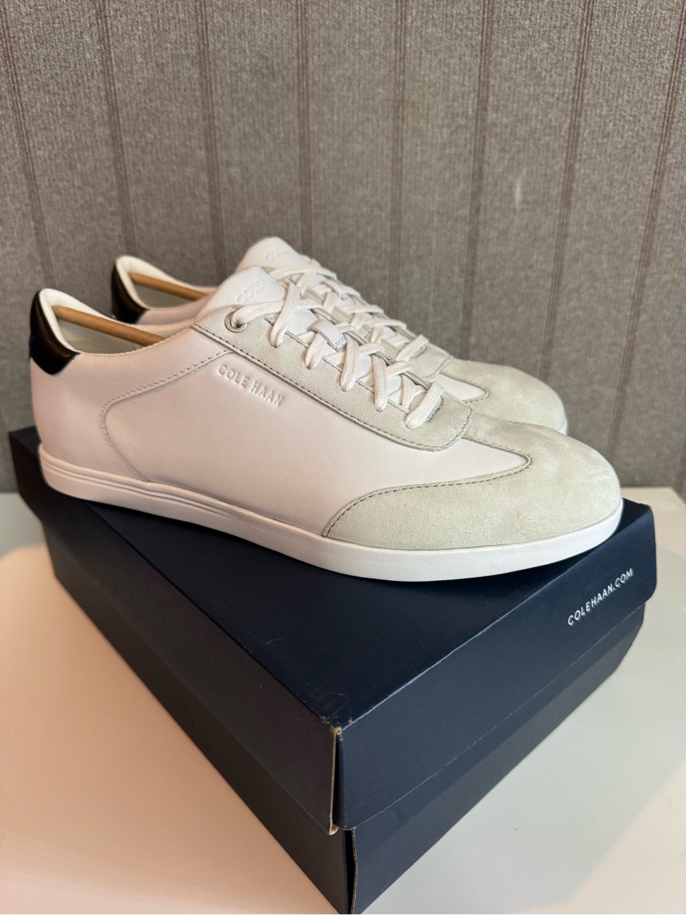 Cole Haan Grand Crosscourt Turf Leather Optic White Low-Top Sneakers size 9 B